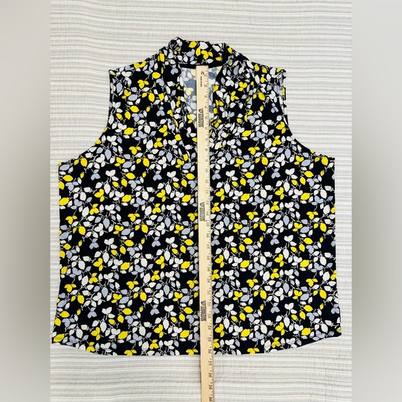 Anne Klein Women's Printed Ity Triple Pleat Top, Size 3XL - Picture 9 of 10